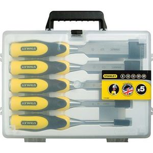 Stanley - DynaGrip Beitelset - 5-delig - Verchroomd Staal - Ergonomische Handgreep