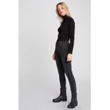 Coltrui - Rolkraag - Lange Mouwen - Zwart - 80% Viscose, 20% Polyamide