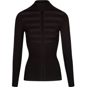 Coltrui - Rolkraag - Lange Mouwen - Zwart - 80% Viscose, 20% Polyamide