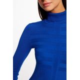 MORGAN - Trui - Koningsblauw - Viscose - Fijn Tricot met Rolkraag