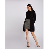 MORGAN - Bicolor Vest - Zwart - Viscose/Polyester/Polyamide