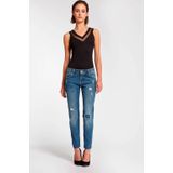 Morgan - Singlet - Transparante Stof - V-Hals - Ritssluiting Achterkant