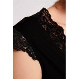 Haltertop - Effen - Jersey - V-hals - Mouwloos - Slanke Pasvorm