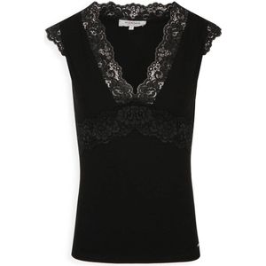 Haltertop - Effen - Jersey - V-hals - Mouwloos - Slanke Pasvorm