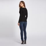 MORGAN - Trui - Zwart - V-hals met Rits - Geribbeld Tricot