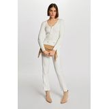 Morgan Longsleeve met Textuur Gebroken Wit