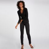 MORGAN - T-shirt - Zwart - Polyamide - Lange Mouwen - V-hals