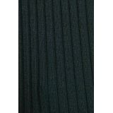 Morgan geribde longsleeve met rits groen