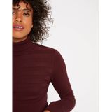 MORGAN - Trui - Bordeaux - Viscose - Fijn Tricot met Rolkraag
