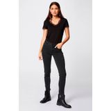 Shirt - Effen - T-shirt - V-hals - Kwartmouw - Normale Pasvorm