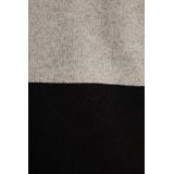 MORGAN - Lange Bicolor Vest - Zwart/Grijs - Viscose