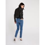 Morgan - Imitatieleer Jack - Zwart - Lange Mouwen - Reverskraag