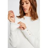 Morgan Ribgebreide Trui Ecru