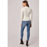 Morgan Ribgebreide Trui Ecru