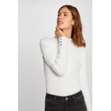 Morgan Ribgebreide Trui Ecru
