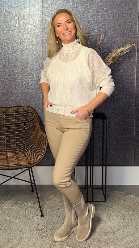 Morgan Low Waist Skinny Jeans Lichtbruin