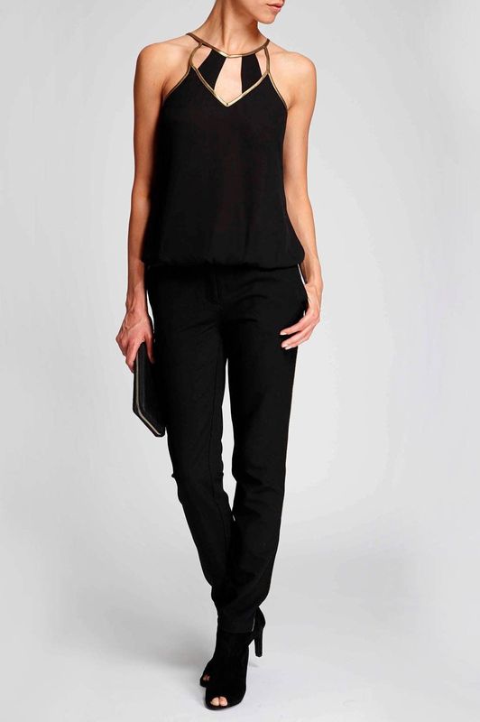 MORGAN - T-shirt Zonder Mouwen - Zwart - Polyester