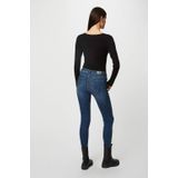 Morgan - Ribgebreide Top - Zwart - Lange Mouwen