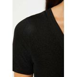 Morgan - Gebreid T-shirt - Zwart - Met Glitters