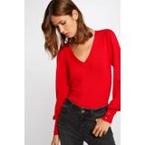 Morgan - Trui - Rood - Ecodownmix - V-hals - Lange Mouwen