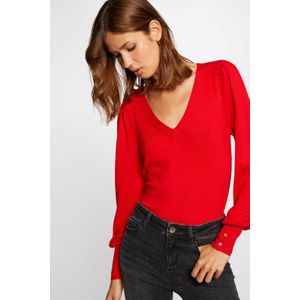 Morgan - Trui - Rood - Ecodownmix - V-hals - Lange Mouwen
