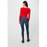 Morgan - Ribgebreide Top - Rood - Lange Mouwen