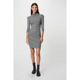 Morgan - Jurk - Zwart - Viscosemix - Col en 3/4 Mouwen