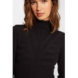 MORGAN - Trui - Zwart - Viscose - Opstaande Kraag