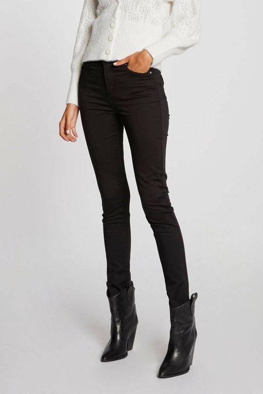 Morgan - Tregging - Zwart - Katoenmix - 5-Pocket, Rits- en Knoopsluiting, Glitters
