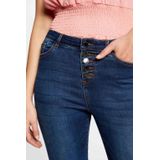 Morgan Cropped Slim Fit Jeans Dark Blue