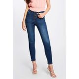 Morgan Cropped Slim Fit Jeans Dark Blue