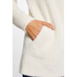 MORGAN - Lange Vest - Ivoor - Donzig Tricot - Polyamide