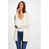 MORGAN - Lange Vest - Ivoor - Donzig Tricot - Polyamide