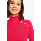 Morgan - Fijngebreide Coltrui - Fuchsia