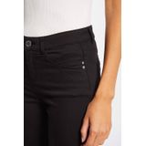 Morgan - Damesbroek - Zwart - Slanke Pasvorm - Ritssluiting en Knoop