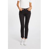 Morgan - Damesbroek - Zwart - Slanke Pasvorm - Ritssluiting en Knoop