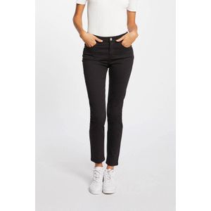 Morgan - Damesbroek - Zwart - Slanke Pasvorm - Ritssluiting en Knoop