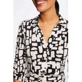 Jurk - Getailleerd Model - V-hals - 7/8 Lengte - Knoopsluiting