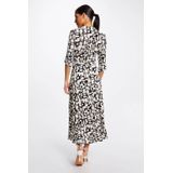 Jurk - Getailleerd Model - V-hals - 7/8 Lengte - Knoopsluiting