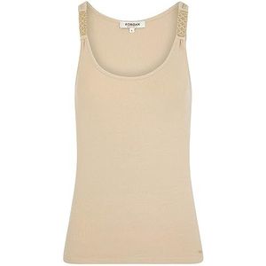 Morgan Tanktop met bandjes met ornamenten, Linnen, XS