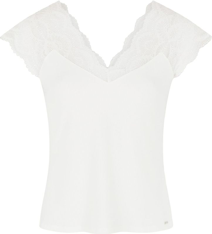 MORGAN - T-shirt - Off White - Polyester - Korte Mouwen