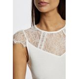 Morgan - Top - Ecru - Kanten Details