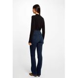 Morgan - Top - Zwart - Viscosemix - Lange Mouwen - Opstaande Kraag