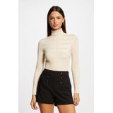 Morgan - Fijngebreide Trui - Lichtroze - Met Col - Lange Mouwen