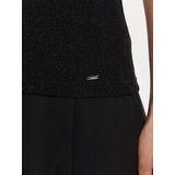 Morgan - Spaghettitop - Zwart - Fijn Gebreid - V-hals en Spaghettibandjes