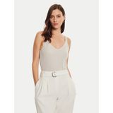 Morgan - Spaghettitop - Ecru - Fijngebreid