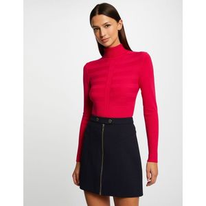 Long-sleeved jumper turtleneck wine -Mentos Pink