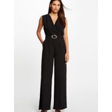 Jumpsuit - Effen - V-hals - Mouwloos - Gladde Stof - Normale Pasvorm