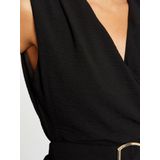 Jumpsuit - Effen - V-hals - Mouwloos - Gladde Stof - Normale Pasvorm