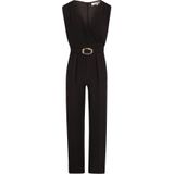 Jumpsuit - Effen - V-hals - Mouwloos - Gladde Stof - Normale Pasvorm